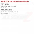 Vipmotoz Full Led Front Amber Side Marker Lights Compatible With 2006-2009 Ford Fusion Mercury Milan Chrome Lens Clear Pair Set