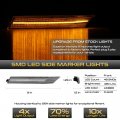 Vipmotoz Full Led Front Amber Side Marker Lights Compatible With 2006-2009 Ford Fusion Mercury Milan Chrome Lens Clear Pair Set
