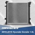 Dpi 13538 Factory Style 1-row Cooling Radiator Compatible With Sonata 1 6l 15-18 Aluminum Core