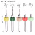 Uxcell Micro Pcb Drill Bit Set 1 8 Shank 0 3mm-1 2mm Solid Tungsten Carbide Cnc Engraving Print Circuit Board Bits Rotary Tool