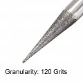 Uxcell Diamond Burrs Bits Grinding Drill Carving Rotary Tool For Glass Stone Ceramic 120 Grit 1 4 Shank 6mm Pointed 5 Pcs