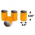 Wolf Pack Moon Valve Stem Caps For Tire Rim Wheel Aluminum Yellow
