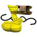 16 Pc Ratchet Tie Down Bulk Set- Cargo Straps With S Hooks For Moving Motorcycles And Securing 