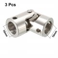 Uxcell 3pcs 10mm To Inner Dia Rotatable Universal Steering Shaft U Joint Coupler L35xd16