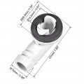Uxcell Air Conditioner Drain Hose Connector Elbow Fitting With Rubber Ring For Mini-split Units And Window Ac Unit 15mm 3pcs