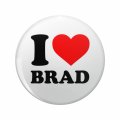 1080 Graphics I Love Brad Key Chain Double Sided Stainless Steel Keychain 