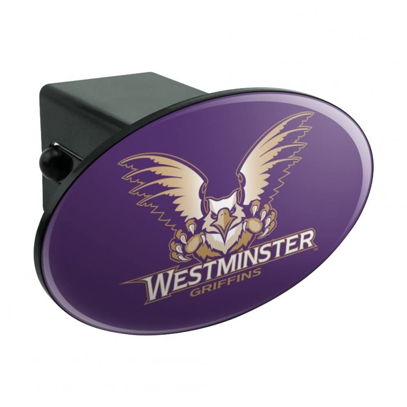 Westminster College Primary Logo Oval Tow Hitch Cover Trailer Plug Insert Fits 2 In Receivers Uv Resistant Resin Top Black Abs