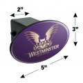 Westminster College Primary Logo Oval Tow Hitch Cover Trailer Plug Insert Fits 2 In Receivers Uv Resistant Resin Top Black Abs