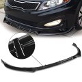 Auto Dynasty 3pcs Stp-style Car Front Bumper Lip Spoiler Wing Body Kit Compatible With Optima Sx 11-13 Glossy Black