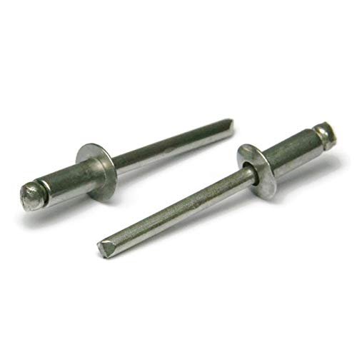 Stainless Steel Pop Rivets 3 32 In Diameter 304 Blind 1 4 Grip Open End Dome Head 100 Pack