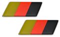 2 X Pair Set Of German Germany Flag Emblem Badge Nameplate Decal Rare For Porsche 356 911 912 930 914 924 928 944 959 968