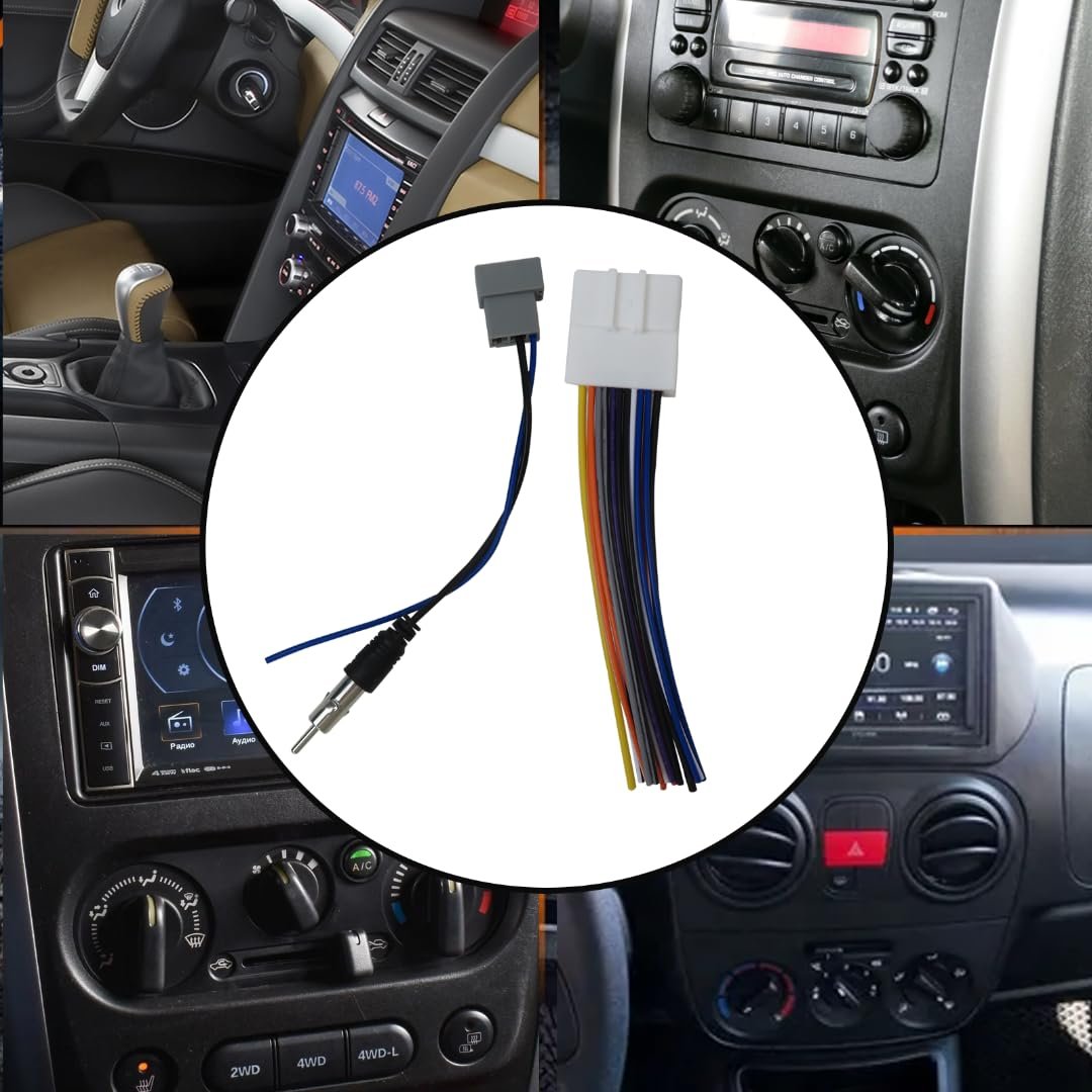 Car Radio Stereo Wire Harness W Antenna Adapter Cable Connector Fit For Subaru 2009 2010 2011 2012 2013 2014 Forester Without