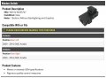 Rear Window Switch 1 Button Without Backlighting Or Graphics Left Right Compatible With 2009-2016 Gmc Acadia