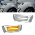 Hercoo Side Marker Turn Signal Lights Led Position Light For Kenworth T680 T700 T880 Peterbilt 567 Chrome Lens Front Fender 