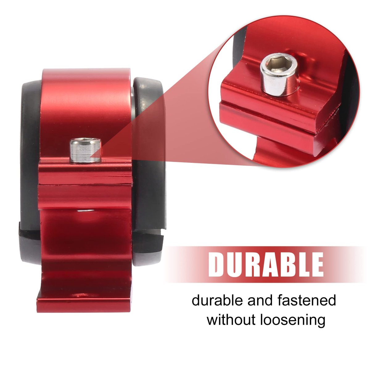 Fuel Gas Pump Mounting Bracket 46mm Single Clamp Cradle Aluminum Alloy Red Universal Fit For Car Truck Suv Rv 1 81 In To 2 09