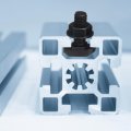 20pcs M5x12mm T Slot Drop-in Bolt Carbon Steel Hammer Head Bolts Shape Stud Sliding Screw With M5 Hexagon Flange Nuts For 