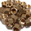 3 4 In Brass Compression Nut Set Hexagonal Pipe Fittings For Air Water Fuel Oil And Inert Gases 10 Piece Pack Hf611210 