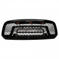 Freemotor802 Front Grill Fits 2013-2018 Ram 1500 2019-2023 Classic With Led Light On Grille Gloss Black Abs Plastic 