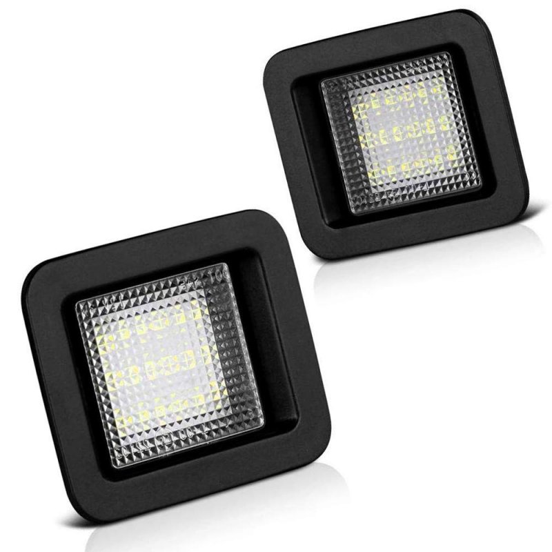 Super Bright Led Replacement 18 Smd License Plate Lights Kit For F-150 Waterproof Rear Number Lamps Clear Lens 12v