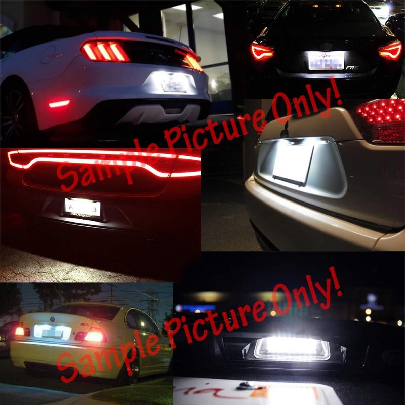 Super Bright Led Replacement 18 Smd License Plate Lights Kit For F-150 Waterproof Rear Number Lamps Clear Lens 12v