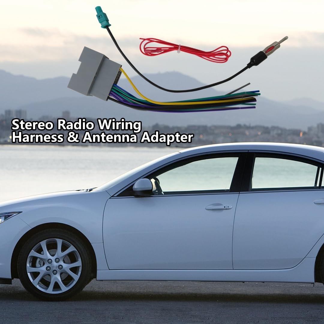 Car Stereo Radio Wiring Harness And Antenna Adapter Kit For Jeep Patriot 2009 2016 Dodge Chrysler Vehicles