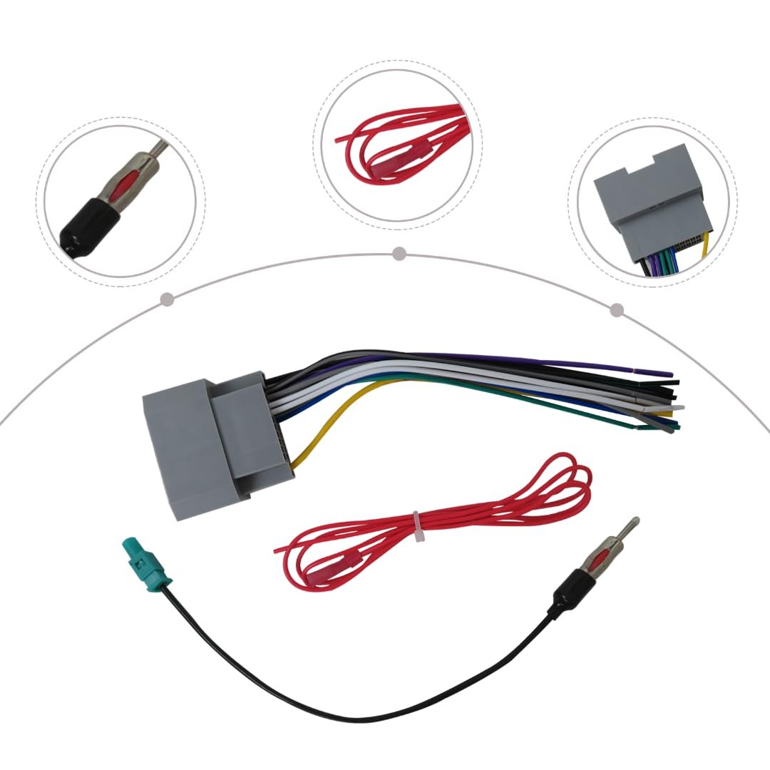 Car Stereo Radio Wiring Harness And Antenna Adapter Kit For Jeep Patriot 2009 2016 Dodge Chrysler Vehicles