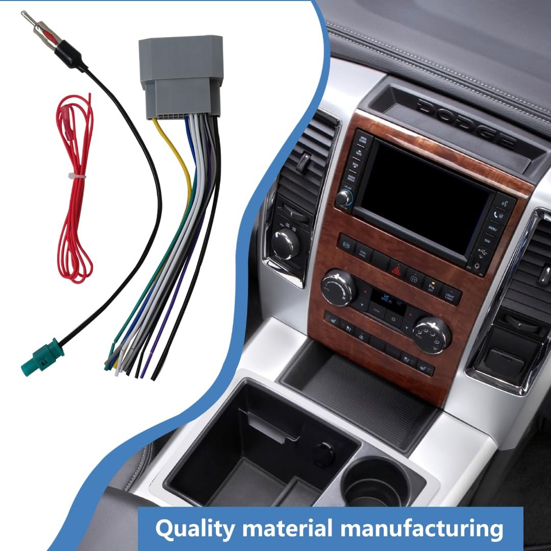 Car Stereo Radio Wiring Harness And Antenna Adapter Kit For Jeep Patriot 2009 2016 Dodge Chrysler Vehicles