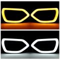 Hecasa Grille Lights Led Compatible With 2015-2019 Dodge Charger Srt Scat Pack Daytona Sxt R T Front Bumper White Yellow For