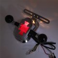 Httmt- Chrome Smoke Metal Cross Tail Light Brake Turn Signal Compatiable With Big Twin Fl Motorcycle Bike P N Xh3118b-d-01-cd