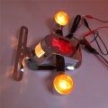 Httmt- Chrome Smoke Metal Cross Tail Light Brake Turn Signal Compatiable With Big Twin Fl Motorcycle Bike P N Xh3118b-d-01-cd