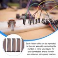 10 Pcs Line Breadboard Jumper Cable Wires The Female To Prototyping Circuits Ribbon Tinned Copper