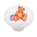 Teddy Bear With Ball Decorative High Gloss Ceramic Drawer Knob 
