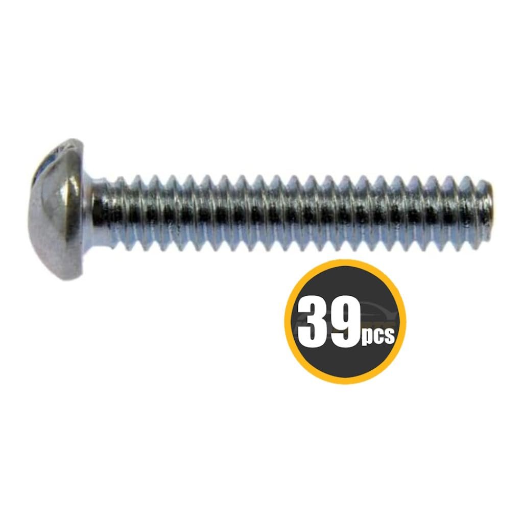 Multi Purpose Steel Stove Bolts Zinc Plated Natural Color Slotted Head Coarse Thread Grade 2 Heat Hardened 39 Piece Set
