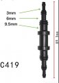 Autobahn88 3-way T-piece Reducer Nylon Vacuum Hose Joiner Od 3 6 9mm 0 12 24 32 Pack Of 5