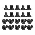 Uxcell M4-0 7x8mm Flat Head Torx Anti Theft Machine Screws 100pcs 10 9 Grade Alloy Steel Drive Countersunk Full Thread Black