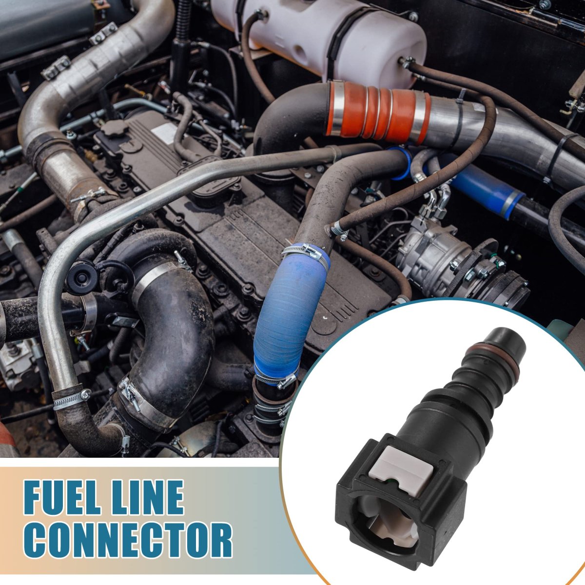 2pcs Car 5 16 Fuel Line Quick Connector Nylon Hose Pipe Release Straight Female Connect For To Id Tubing