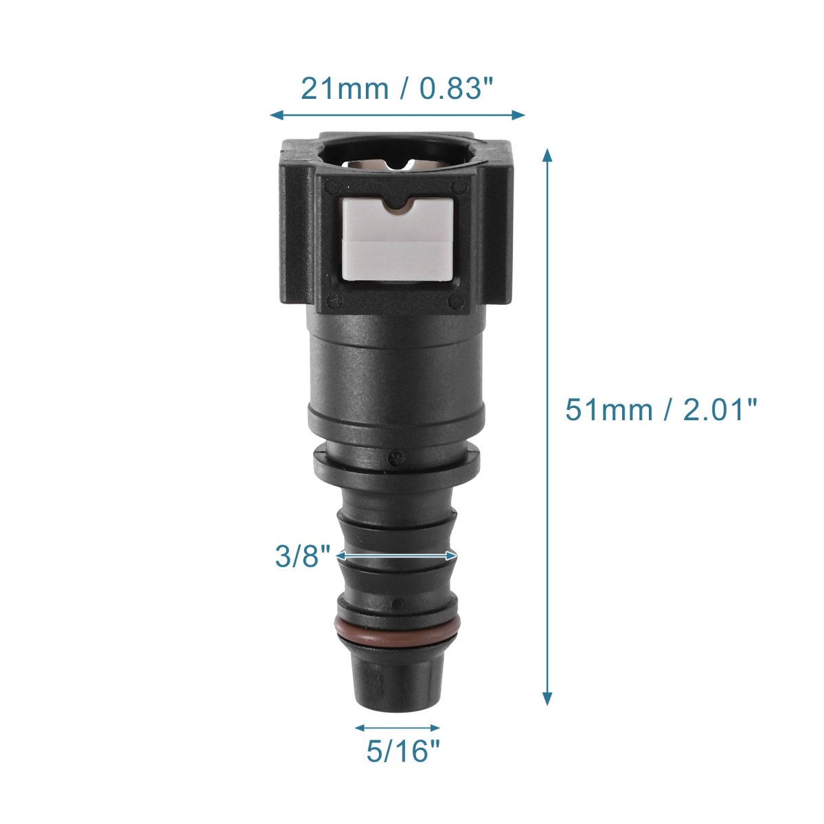 2pcs Car 5 16 Fuel Line Quick Connector Nylon Hose Pipe Release Straight Female Connect For To Id Tubing