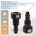 2pcs Car 5 16 Fuel Line Quick Connector Nylon Hose Pipe Release Straight Female Connect For To Id Tubing