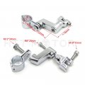 Httmt Mt216-058-cd Chrome Engine Guards Longhorn Offset Foot Peg Mounts 1 25 Inches Magnum Clamp Compatible With H-d