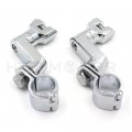 Httmt Mt216-058-cd Chrome Engine Guards Longhorn Offset Foot Peg Mounts 1 25 Inches Magnum Clamp Compatible With H-d