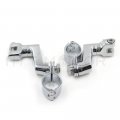 Httmt Mt216-058-cd Chrome Engine Guards Longhorn Offset Foot Peg Mounts 1 25 Inches Magnum Clamp Compatible With H-d