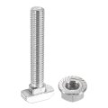 8pcs T Slot Drop-in Bolt M8 X 50mm-slot Bolts Carbon Steel T Shape Stud Sliding Screw Hammer Head T-bolt For Standard 4040 