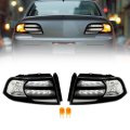 Hecasa Pair Tail Lights For Honda Acura Tl 2004-2008 Rear Lamp Black Housing Clear Lens Halogen Left Right Side 