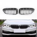 Topteng Pair Chrome Diamond Style Front Grill Kidney Grille For Bmw G30 G38 5 Series 2017-2019 520i 523i 528i 530i 535i 550i