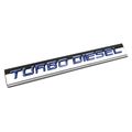 Chrome Finish Metal Emblem Turbo Diesel Badge Blue Letter