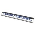 Chrome Finish Metal Emblem Turbo Diesel Badge Blue Letter