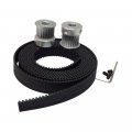 Bemonoc 2pcs 20 Teeth Htd 3m Timing Pulley Bore 6 35mm 2meters Open Ended Polyurethane Rubber Belt Width 15mm For Laser