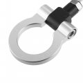 X Autohaux Silver Tone Aluminum Alloy Front Bumper Trailer Ring Eye Towing Tow Hook Screw For Bmw 325i 335i 550i 125i 120i 330i