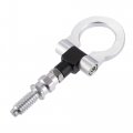 X Autohaux Silver Tone Aluminum Alloy Front Bumper Trailer Ring Eye Towing Tow Hook Screw For Bmw 325i 335i 550i 125i 120i 330i
