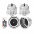 Rgb Stainless Steel Cup Holder Remote Control 4pcs Dc 12vs Led Drink Holder With For Marine Rv Truck